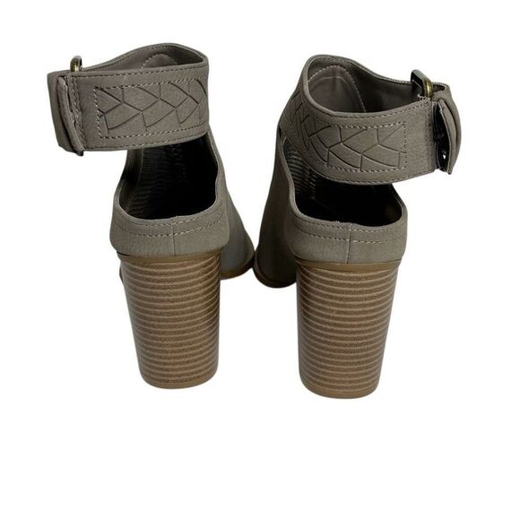 American Eagle taupe sling back buckle mule ankle boots size 7.5 - Picture 4 of 13